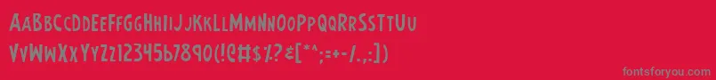 More about Earths Font Earths Font – Gray Fonts on Red Background