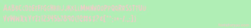 Earths Font – Pink Fonts on Green Background