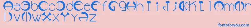 LmsDaqsCircleOfLove Font – Blue Fonts on Pink Background