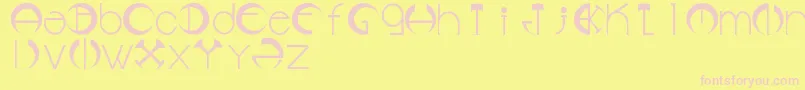 LmsDaqsCircleOfLove Font – Pink Fonts on Yellow Background