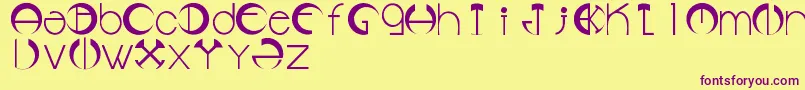 LmsDaqsCircleOfLove Font – Purple Fonts on Yellow Background