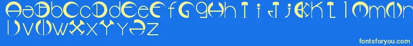 LmsDaqsCircleOfLove Font – Yellow Fonts on Blue Background