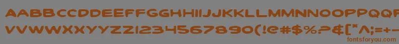 ToonTownIndustrialExp Font – Brown Fonts on Gray Background