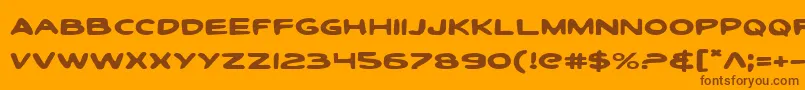 ToonTownIndustrialExp Font – Brown Fonts on Orange Background