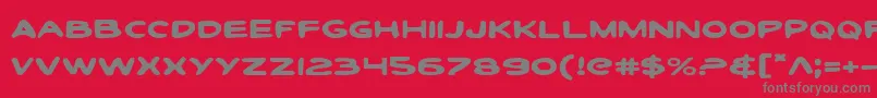 ToonTownIndustrialExp Font – Gray Fonts on Red Background