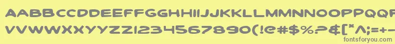 ToonTownIndustrialExp Font – Gray Fonts on Yellow Background
