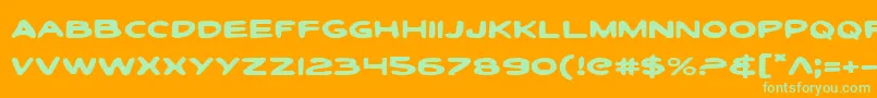 ToonTownIndustrialExp Font – Green Fonts on Orange Background