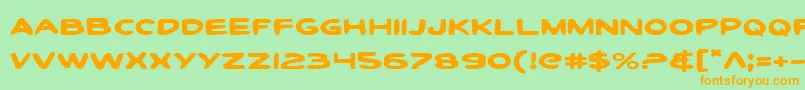 ToonTownIndustrialExp Font – Orange Fonts on Green Background
