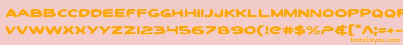 ToonTownIndustrialExp Font – Orange Fonts on Pink Background