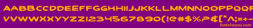 ToonTownIndustrialExp Font – Orange Fonts on Purple Background