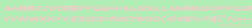 ToonTownIndustrialExp Font – Pink Fonts on Green Background