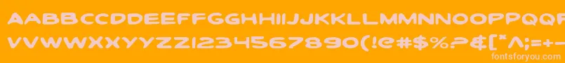 ToonTownIndustrialExp Font – Pink Fonts on Orange Background