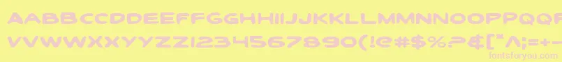 ToonTownIndustrialExp Font – Pink Fonts on Yellow Background