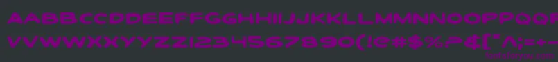 ToonTownIndustrialExp Font – Purple Fonts on Black Background