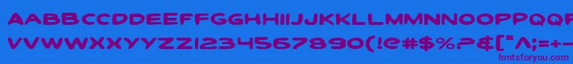 ToonTownIndustrialExp Font – Purple Fonts on Blue Background