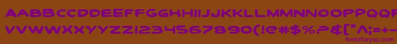 ToonTownIndustrialExp Font – Purple Fonts on Brown Background