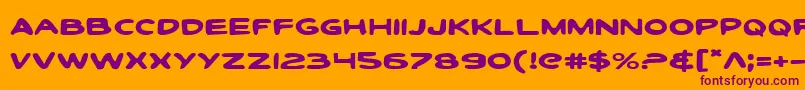 ToonTownIndustrialExp Font – Purple Fonts on Orange Background