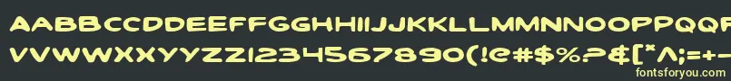ToonTownIndustrialExp Font – Yellow Fonts on Black Background