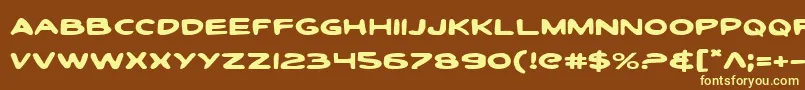 ToonTownIndustrialExp Font – Yellow Fonts on Brown Background