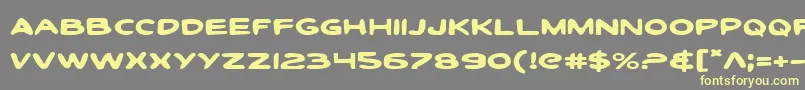 ToonTownIndustrialExp Font – Yellow Fonts on Gray Background