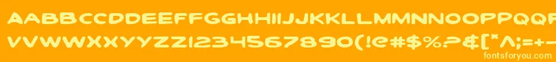 ToonTownIndustrialExp Font – Yellow Fonts on Orange Background