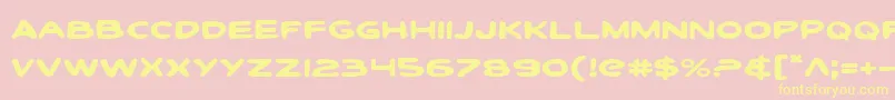 ToonTownIndustrialExp Font – Yellow Fonts on Pink Background