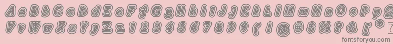 Layeradri Font – Gray Fonts on Pink Background