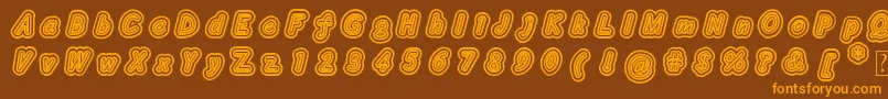 Layeradri Font – Orange Fonts on Brown Background