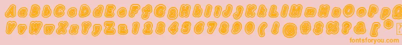 Layeradri Font – Orange Fonts on Pink Background