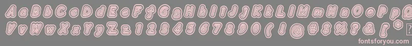 Layeradri Font – Pink Fonts on Gray Background