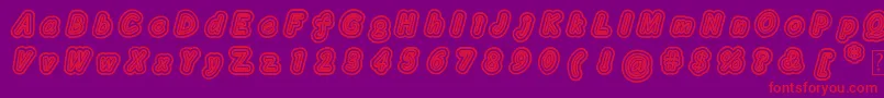 Layeradri Font – Red Fonts on Purple Background