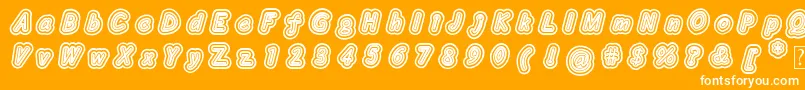 Layeradri Font – White Fonts on Orange Background