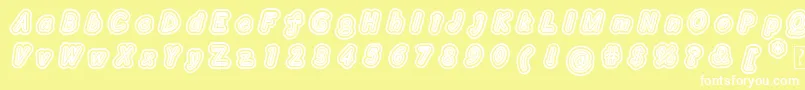 Layeradri Font – White Fonts on Yellow Background