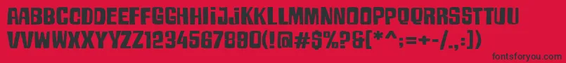 ArmagedaWide Font – Black Fonts on Red Background