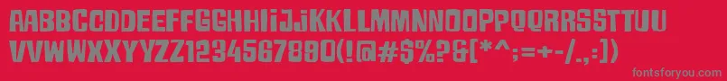 ArmagedaWide Font – Gray Fonts on Red Background