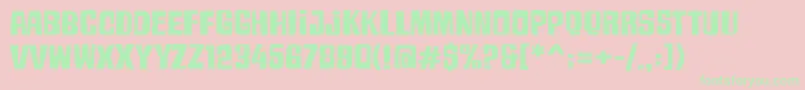 ArmagedaWide Font – Green Fonts on Pink Background