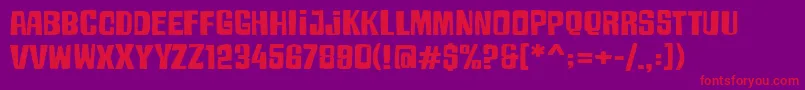 ArmagedaWide Font – Red Fonts on Purple Background