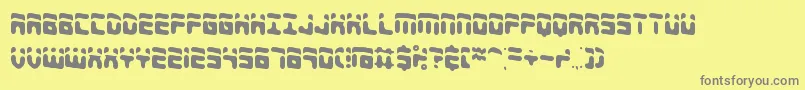 フォントFores – 黄色の背景に灰色の文字