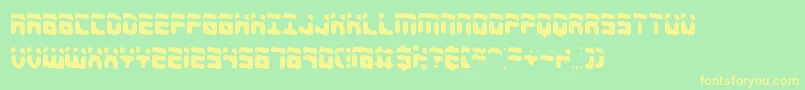 Fores Font – Yellow Fonts on Green Background