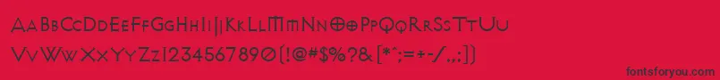 Avalonquest Font – Black Fonts on Red Background