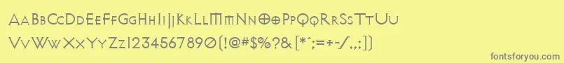 Avalonquest Font – Gray Fonts on Yellow Background