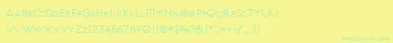 Avalonquest Font – Green Fonts on Yellow Background