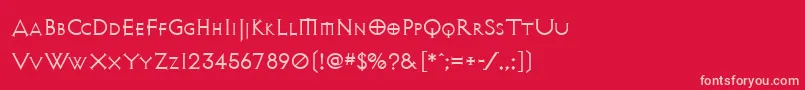 Avalonquest Font – Pink Fonts on Red Background