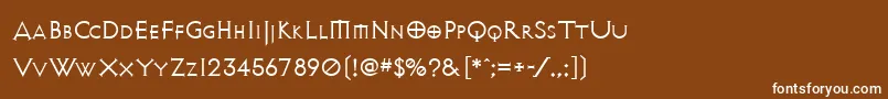 Шрифт Avalonquest – белые шрифты на коричневом фоне