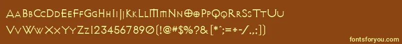 More about Avalonquest Font Avalonquest Font – Yellow Fonts on Brown Background