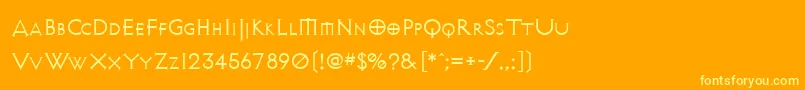 More about Avalonquest Font Avalonquest Font – Yellow Fonts on Orange Background