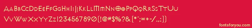 Avalonquest Font – Yellow Fonts on Red Background