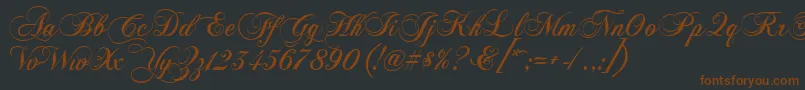 Chopinscript Font – Brown Fonts on Black Background