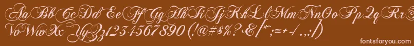 Шрифт Chopinscript – розовые шрифты на коричневом фоне