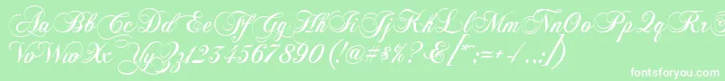 Chopinscript Font – White Fonts on Green Background